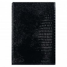 Обложка для паспорта из натуральной кожи черная Вектор Cori, ОП-102-3210