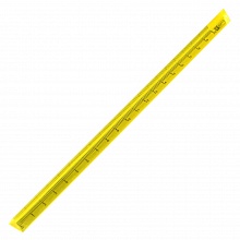 Линейка пластиковая 20см трехгранная желтая Феникс, 53115