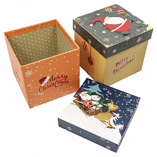 Коробка подарочная куб  11,5х11,5х11,5см Merry Christmas OMG 720300-275