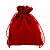 Мешок для подарков 12х15см бархатный красный OMG 000811-17