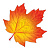 Украшение на скотче Кленовый лист оранжевый Праздник, 3001299 