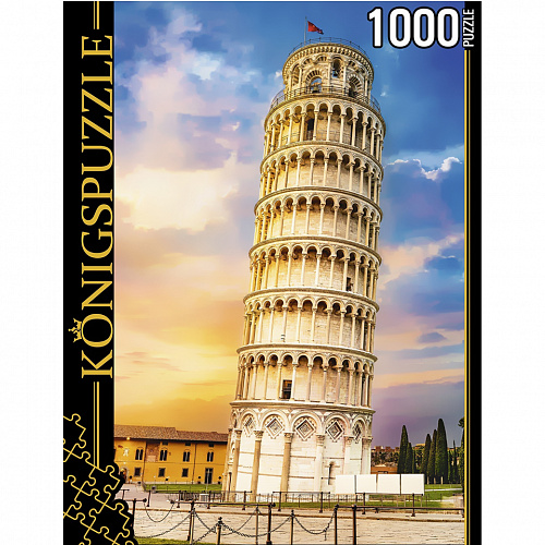 Пазлы  1000 элементов Италия Пизанская башня 48,5х68,5см Königspuzzle Рыжий кот ГИК1000-8228
