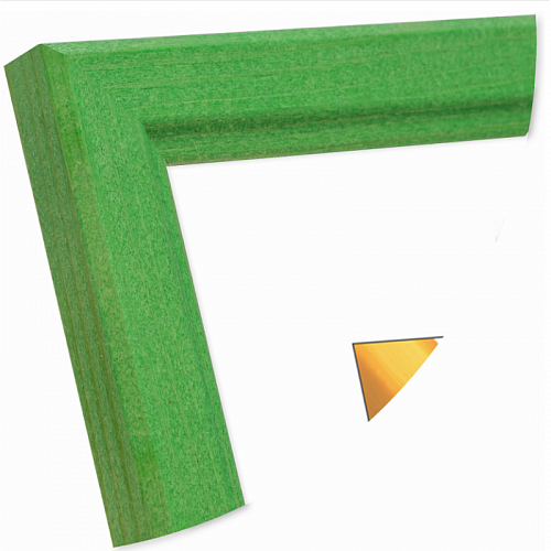 Фоторамка  деревянная 21х30см Зеленая со стеклом/пластиком Светосила Радуга, 5-34301