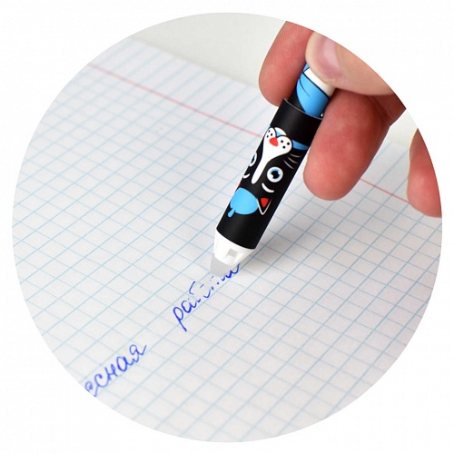 Ручка со стираемыми чернилами гелевая 0,5мм синий стержень Компашка Феникс 61387
