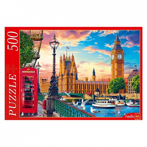 Пазлы   500 элементов Лондон Вестминстерский дворец Рыжий кот, Ф500-2180