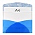 Папка-конверт с кнопкой А4 Голубые листья Феникс, 58809