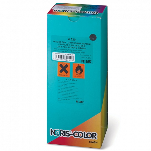 Краска штемпельная специальная для ткани Noris черная 1000мл 320Еч 223629