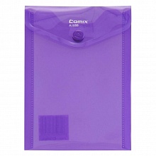 Папка-конверт с кнопкой А6 COMIX BLAZE фиолетовый, A1856 PU