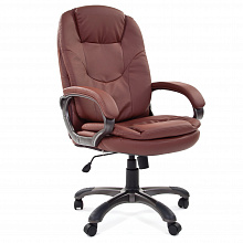 Кресло офисное Chairman 668 экокожа коричневая, спинка коричневая
