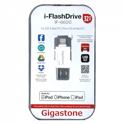 Флеш-диск  32Гб Gigastone Logo USB 3.0 i-FlashDrive IF-6600