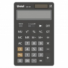 Калькулятор настольный 12 разрядов UNIEL UD-181K черный