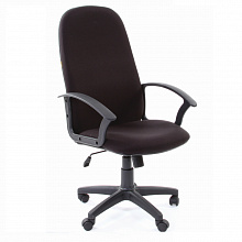 Кресло офисное Chairman 289 черное тканевое покрытие, спинка черная 10-356