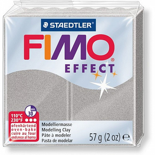 Пластика запекаемая  57г перламутровый светло-серебристый Staedtler Fimo Effect, 8020-817