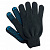 Перчатки вязаные 5 нитей шерсть 20%, хлопок 20%, акрил 60% с ПВХ в точку 7,5 класс черные Laropack