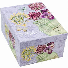 Коробка подарочная прямоугольная  25х19х12см Цветы OMG 720716/2