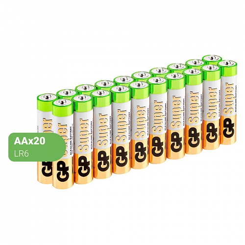 Элемент питания LR6 GP Super AA 15А алкалиновые в упаковке 20шт (цена за шт) 15A-2CRVS20