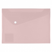 Папка-конверт с кнопкой А5 прозрачная персиковая Expert Complete Pastel EC21017213