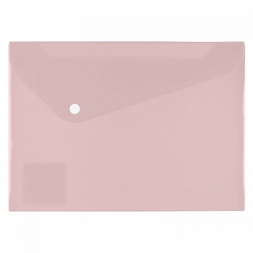 Папка-конверт с кнопкой А5 прозрачная персиковая Expert Complete Pastel EC21017213