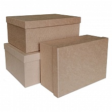 Коробка подарочная прямоугольная  32x23x13,5см крафт Д10103П.295.3