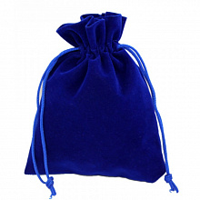 Мешок для подарков  7х9см бархатный синий OMG 000811-13
