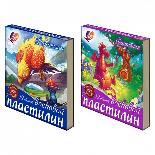 Пластилин 12 цв восковой со стеком Фантазия Луч 25с1523-08