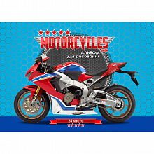 Альбом для рисования А4 24л Проф-Пресс Гоночный мотоцикл 24-5432