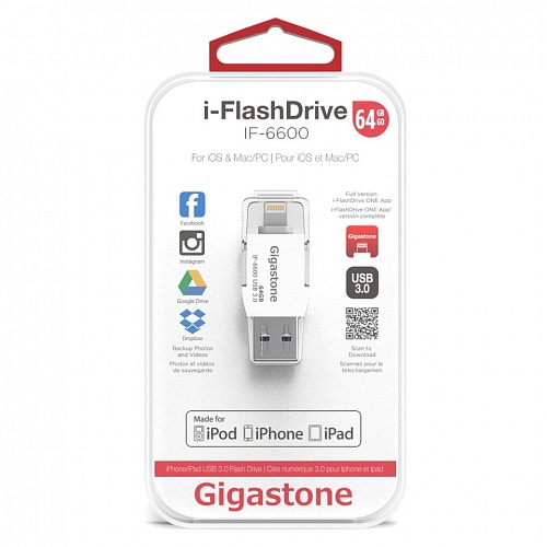 Флеш-диск 64Гб Gigastone Logo USB 3.0 i-FlashDrive IF-6600