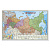 Карта России Федеральные округа 124х80см масштаб 1:6,7м ГЕОДОМ 4607177450698,9785906964434