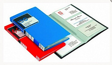 Визитница на 60 карт полипропилен синяя Office Point, 3486000-07