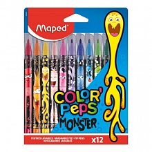 Фломастеры 12 цветов MAPED Color Peps Monster 845400