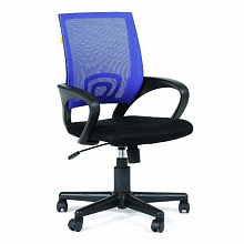 Кресло офисное Chairman 696 тканевое покрытие, спинка синяя сетка TW-05