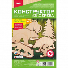 Конструктор из дерева "Лесные животные" №3 Lori Фн-003
