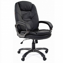 Кресло офисное Chairman 668 экокожа черная, спинка черная