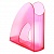 Лоток вертикальный розовый прозрачный ударопрочный пластик Twin HAN, HA16110/76