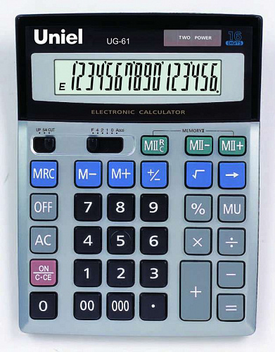 Калькулятор настольный 16 разрядов UNIEL UG-62