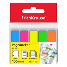Закладки клейкие 44x12мм 5 цветов по 20л пластиковые Erich Krause Neon, 31177