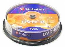 Диск DVD-R 4.7GB 16х  10шт (цена за шт) Verbatim, DVD-RC010/V16,43529