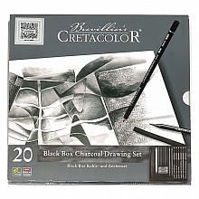 Набор для рисования художественный 20 предметов в металлическом пенале Black Box CretacoloR, CC400 30