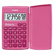Калькулятор карманный  8 разрядов CASIO розовый с крышкой LC-401LV-PK-W-A-EP
