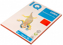 Бумага для офисной техники цветная А4  80г/м2 100л кораллово-красный класс А IQ Color, CO44