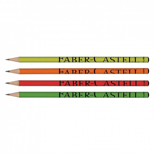 Карандаш чернографитный HB без ластика круглый ассорти Faber-Castell Style, 112700