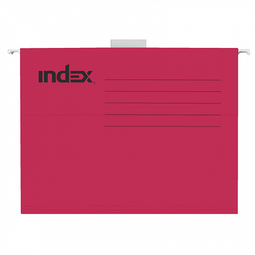 Папка подвесная А4 INDEX красный картон ISF01/A4