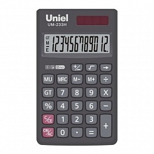 Калькулятор карманный 12 разрядов UNIEL UM-233