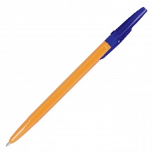 Ручка шариковая 1мм синий стержень масляная основа оранжевый корпус Corvina 4016302