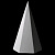 Фигура гипсовая Пирамида шестигранная 11х11х20см Мастерская Экорше 30-304