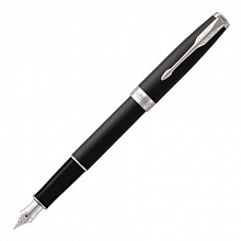 Ручка перьевая 0,8мм синие чернила PARKER Sonnet Core F529 Matte Black CT F 1931521
