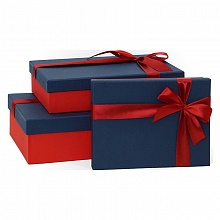 Коробка подарочная прямоугольная  20x15x5см синяя-красная Д10103П.133.3 