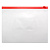 Папка-конверт на молнии А5 0,15мм красный пластик, карман для визитки Бюрократ BPM5ARED