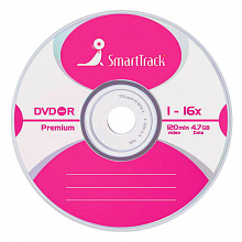 Диск DVD-R 4.7GB 16х 100шт (цена за 1 штуку) Smart Track, ST000255