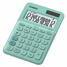 Калькулятор настольный 12 разрядов CASIO зеленый MS-20UC-GN-W-EC